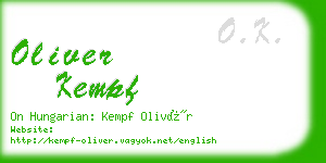 oliver kempf business card